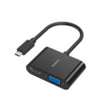 Hama Essential Adattatore video 2 in 1 - Ingresso USB-C maschio - Uscita VGA e HDMI femmina - Colore nero