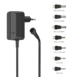 Hama Alimentatore multi-dispositivo - Potenza 3,6 W - Tensione 12 V - Indicatore LED - 7 adattatori - Intensità massima 0,3 A - Tensione regolabile - Colore nero - immagine 5