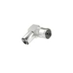 Hama Essential Adattatore coassiale angolato - 90º - Coassiale femmina - Coassiale maschio - Colore argento
