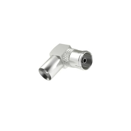 Hama Essential Adattatore coassiale angolato - 90º - Coassiale femmina - Coassiale maschio - Colore argento