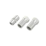 Hama Essential Set di adattatori per cavo antenna - 2 connettori F femmina - Connettore di unione F maschio maschio - Colore argento