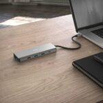 Hama Essential Hub USB 3.2 - Potenza massima 100 W - Cavo USB-C integrato da 15 cm - LAN Ethernet 1 Gbps - 2x HDMI 4K - 2x USB-C - 2x USB-A - Power Delivery - Colore grigio - immagine 4