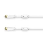 5 m - Terminali placcati in oro - Connettore F maschio - Tripla schermatura - Schermatura 100 dB - Impedenza 75 Ohm - Colore bianco