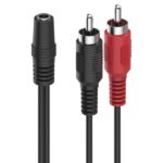 Cavo audio Hama Essential - 2x RCA maschio - Jack 3,5 mm femmina - Lunghezza 12 cm - Stereo - Colore nero - immagine 3