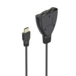7 cm - Luce LED - 2 ingressi HDMI femmina - 1 uscita HDMI maschio - Colore nero