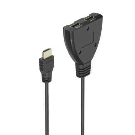 7 cm - Luce LED - 2 ingressi HDMI femmina - 1 uscita HDMI maschio - Colore nero