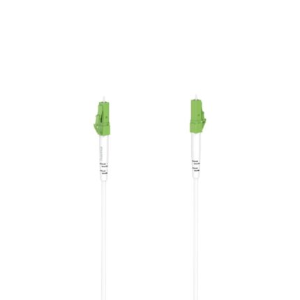 Cavo in fibra ottica monomodale Hama Essential - Lunghezza 9 m - Trasmissione fino a 10 Gbit/s - Connettore LC/APC - Colore bianco