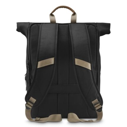 2" - Capacità espandibile da 15 a 22 l - Poliestere riciclato - Interno imbottito - Tasche frontali - 32 x 46 x 14 cm - Colore nero