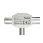 Hama Essential Splitter per antenne - Coassiale femmina x2 - Coassiale maschio - Metallico - Colore argento - immagine 2