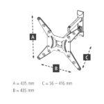 Hama Supporto a parete per TV fino a 65" - Peso max 25 kg - Inclinabile - Girevole - VESA 400x400 mm - Acciaio - Gestione cavi - Colore nero - immagine 3