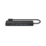 Hama Entry Hub USB 3.2 - Potenza massima 100 W - Cavo USB-C integrato da 15 cm - LAN Ethernet 1 Gbps - HDMI 4K - 3x USB-A - USB-C - Power Delivery - Colore nero - immagine 4