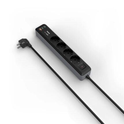 4 m - 4x Schuko - 2x USB-C - 1x USB-A - Interruttore di accensione - Spina Schuko angolata - 5
