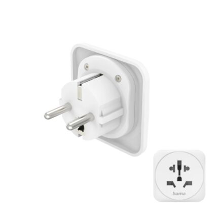 Adattatore da viaggio Hama Presa tipo E e Schuko - Potenza fino a 3750 W - Femmina multipla - Tensione 250 V - Colore bianco
