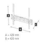 Hama Supporto fisso a parete per TV fino a 65" - Peso max 35 kg - VESA 400x400 mm - Acciaio - Livella a bolla - Colore nero - immagine 3