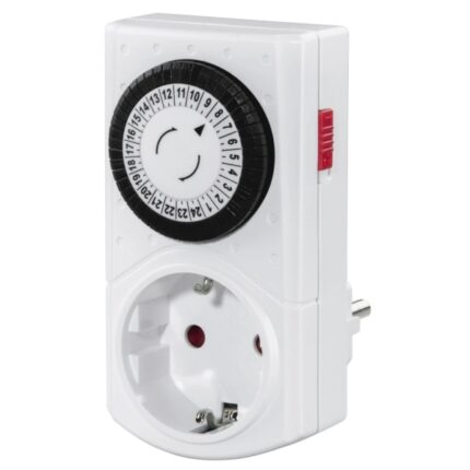 Hama Mini Presa con timer meccanico - Potenza massima 3680 W - Tensione 230 V - Timer - Intervalli di 30 min - Colore bianco