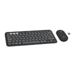 Logitech Pebble 2 Combo Pack Wireless Tastiera + Mouse - RF e Bluetooth - Tasti a forbice silenziosi - Easy Switch fino a 3 dispositivi - Mouse ottico 4000 DPI ambidestro - Batteria fino a 36 mesi - Colore grafite - immagine 3