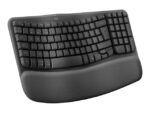 Logitech Wave Keys for Business Tastiera ergonomica wireless - Design ondulato con poggiapolsi imbottito - Connettività Logi Bolt e Bluetooth - Batteria fino a 36 mesi - Colore grafite - immagine 4
