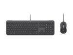 Logitech Signature Slim MK620 Combo Pack Tastiera + Mouse USB - Poggiapiedi - Mouse ambidestro 4000 DPI con SmartWheel - Tasti di accesso rapido e IA - Colore grafite