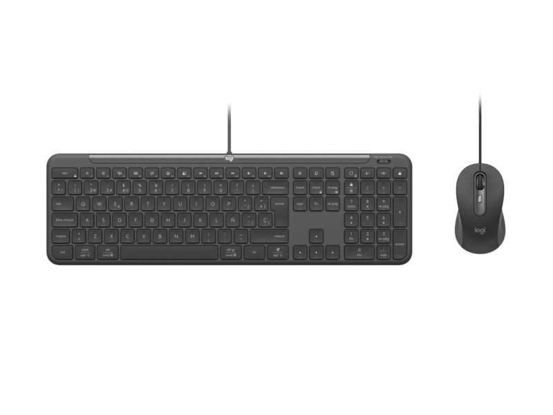 Logitech Signature Slim MK620 Combo Pack Tastiera + Mouse USB - Poggiapiedi - Mouse ambidestro 4000 DPI con SmartWheel - Tasti di accesso rapido e IA - Colore grafite Logitech Signature Slim MK620 Combo Pack Tastiera + Mouse USB - Poggiapiedi - Mouse ambidestro 4000 DPI con SmartWheel - Tasti di accesso rapido e IA - Colore grafite