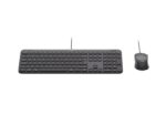 Logitech Signature Slim MK620 Combo Pack Tastiera + Mouse USB - Poggiapiedi - Mouse ambidestro 4000 DPI con SmartWheel - Tasti di accesso rapido e IA - Colore grafite - immagine 2