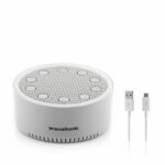 Innovagoods Slewel Macchina del rumore bianco - Autonomia 60 min - Rilassamento con luce e suono - Batteria 400 mAh - Antiscivolo - Spegnimento automatico - 9 x 4