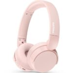 Cuffie supraaurali wireless Philips - Bluetooth 5.3 - Autonomia fino a 55 ore - Microfono integrato - Batteria 600 mAh - Connettore USB-C - Pieghevoli - Portata 10 m - Altoparlante da 32 mm - Colore rosa
