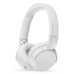 Cuffie supraaurali wireless Philips - Bluetooth 5.3 - Autonomia fino a 55 ore - Microfono integrato - Batteria 600 mAh - Connettore USB-C - Pieghevoli - Portata 10 m - Altoparlante da 32 mm - Colore bianco