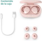Philips Auricolari intraurali wireless - Bluetooth 5.3 - Autonomia fino a 18 ore - TWS - IPX4 - Microfono integrato - Connettore USB-C - Portata 10 m - Colore rosa - immagine 3