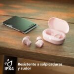 Philips Auricolari intraurali wireless - Bluetooth 5.3 - Autonomia fino a 18 ore - TWS - IPX4 - Microfono integrato - Connettore USB-C - Portata 10 m - Colore rosa - immagine 4