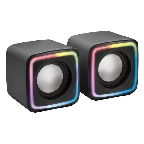 Mars Gaming MC-CUBE Minitower Micro-ATX/Mini-ITX - Vetro temperato continuo frontale e laterale - Ventola ARGB da 120 mm - USB-C - USB 3.0 - Colore nero