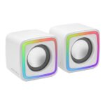 Mars Gaming MC-CUBE Minitower Micro-ATX/Mini-ITX - Vetro temperato continuo frontale e laterale - Ventola ARGB da 120 mm - USB-C - USB 3.0 - Colore bianco