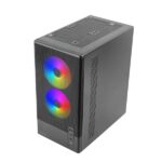 Mars Gaming MC-ONYX Minitower Micro-ATX/Mini-ITX - 3 ventole ARGB FDB da 120 mm - Vetro temperato - USB 3.0 - USB 2.0 - Audio - 4 slot di espansione - 34x20x39,5 cm - Colore nero - immagine 3