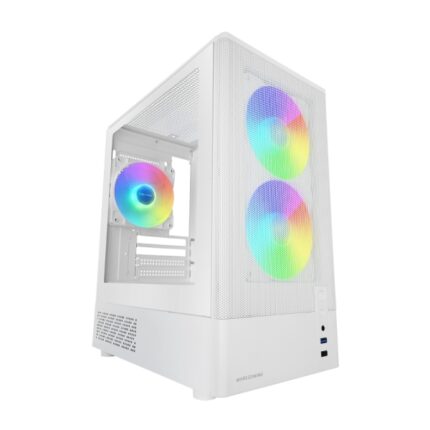 Mars Gaming MC-ONYX Minitower Micro-ATX/Mini-ITX - 3 ventole ARGB FDB da 120 mm - Vetro temperato - USB 3.0 - USB 2.0 - Audio - 4 slot di espansione - 34x20x39
