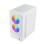 Mars Gaming MC-ONYX Minitower Micro-ATX/Mini-ITX - 3 ventole ARGB FDB da 120 mm - Vetro temperato - USB 3.0 - USB 2.0 - Audio - 4 slot di espansione - 34x20x39,5 cm - Colore bianco - immagine 3