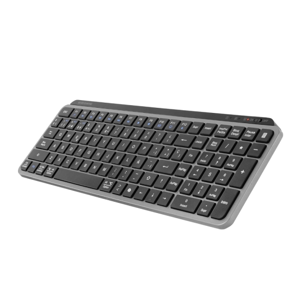 Mars Gaming MK-SILENKEYS Tastiera completa wireless - Bluetooth - Disposizione inglese QWERTY US - 720mAh - Tasti silenziosi a profilo ribassato - Tasti di scelta rapida - 384x132x24mm - Colore nero