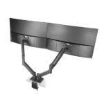 Mars Gaming MARMPRO2 Supporto da tavolo con bracci articolati per 2 monitor fino a 32" - Accessori inclusi - Articolato a 360° - VESA 100x100 - Molla a gas - 1000x460x115 mm - Colore nero - immagine 3