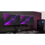Mars Gaming MARMPRO2 Supporto da tavolo con bracci articolati per 2 monitor fino a 32" - Accessori inclusi - Articolato a 360° - VESA 100x100 - Molla a gas - 1000x460x115 mm - Colore nero - immagine 5