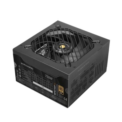 Mars Gaming MPB750PSI Alimentatore ATX - 750W - 80 Plus Gold - Ventola da 140 mm - Silenzioso 12 dB - Cablaggio modulare - Cavi piatti testurizzati - 150x160x85 mm - Colore nero