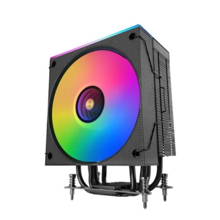 Mars Gaming MCPU-LCD Dissipatore CPU - Potenza TDP fino a 300W - 6 tubi HCT - Ventola PWM FDB da 120 mm - Schermo LCD - Cavo antirumore - Illuminazione ARGB - 122x72x156 mm - Colore nero