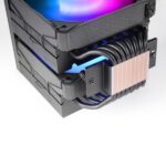 Mars Gaming MCPU-LCDPRO Dissipatore CPU - Potenza TDP fino a 380W - 8 tubi - 2 ventole PWM FDB da 120 mm - 2300 rpm - Schermo LCD - Illuminazione ARGB - 120x118x158 mm - Colore nero - immagine 3