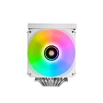 Mars Gaming MCPU-LCDPRO Dissipatore CPU - Potenza TDP fino a 380W - 8 tubi - 2 ventole PWM FDB da 120 mm - 2300 rpm - Schermo LCD - Illuminazione ARGB - 120x118x158 mm - Colore bianco - immagine 2
