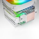 Mars Gaming MCPU-LCDPRO Dissipatore CPU - Potenza TDP fino a 380W - 8 tubi - 2 ventole PWM FDB da 120 mm - 2300 rpm - Schermo LCD - Illuminazione ARGB - 120x118x158 mm - Colore bianco - immagine 3