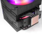 Mars Gaming MCPU-X26 Dissipatore CPU - Potenza TDP fino a 350 W - 6 tubi - Silenzioso - 2 ventole PWM da 120 mm - 2600 rpm - Illuminazione ARGB - 122 x 122 x 158 mm - Colore nero - immagine 2