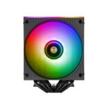 Mars Gaming MCPU-X26 Dissipatore CPU - Potenza TDP fino a 350 W - 6 tubi - Silenzioso - 2 ventole PWM da 120 mm - 2600 rpm - Illuminazione ARGB - 122 x 122 x 158 mm - Colore nero - immagine 3