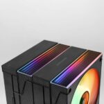 Mars Gaming MCPU-X26 Dissipatore CPU - Potenza TDP fino a 350 W - 6 tubi - Silenzioso - 2 ventole PWM da 120 mm - 2600 rpm - Illuminazione ARGB - 122 x 122 x 158 mm - Colore nero - immagine 5