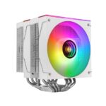 Mars Gaming MCPU-X26 Dissipatore CPU - Potenza TDP fino a 350W - 6 tubi - Silenzioso - 2 ventole PWM da 120 mm - 2600 rpm - Illuminazione ARGB - 122x122x158 mm - Colore bianco