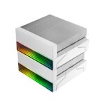 Mars Gaming MCPU-X26 Dissipatore CPU - Potenza TDP fino a 350W - 6 tubi - Silenzioso - 2 ventole PWM da 120 mm - 2600 rpm - Illuminazione ARGB - 122x122x158 mm - Colore bianco - immagine 4