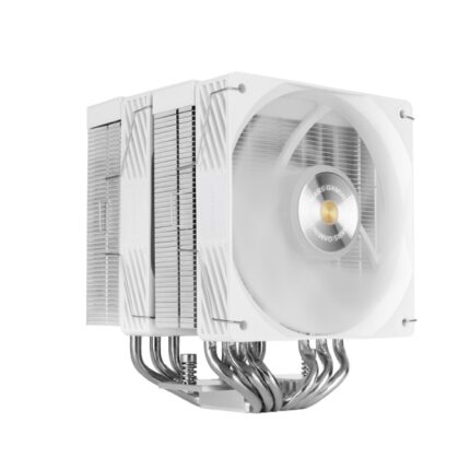 Mars Gaming MCPU-X26PRO Dissipatore CPU - Potenza TDP fino a 350W - 6 tubi - 2 ventole PWM da 120 mm - 2300 rpm - Cavo antirumore - Antivibrazioni - 122x122x158 mm - Colore bianco