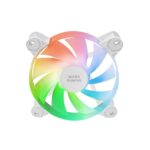 Mars Gaming MF-4A Set di 4 ventole da 120 mm - 1000 rpm - Illuminazione ARGB senza cornice - FDB - Silenzioso 14 dB - Viti incluse - Cuscinetti idraulici - Colore bianco - immagine 3