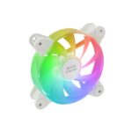 Mars Gaming MF-4A Set di 4 ventole da 120 mm - 1000 rpm - Illuminazione ARGB senza cornice - FDB - Silenzioso 14 dB - Viti incluse - Cuscinetti idraulici - Colore bianco - immagine 4